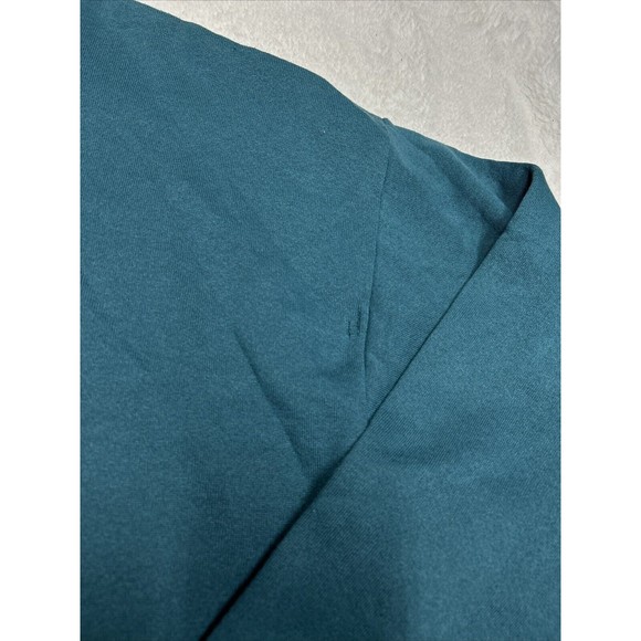 Vintage 90s Green Blank Sweatshirt Crewneck Faded Heavyweight Men’s Size Large - Picture 7 of 11